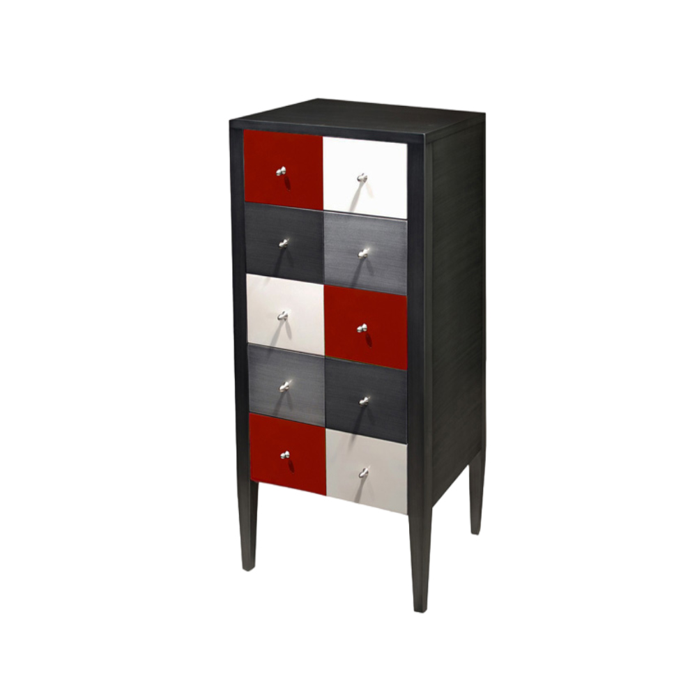 BATEL Multicolore 789 chiffonnier 5 tiroirs bois
