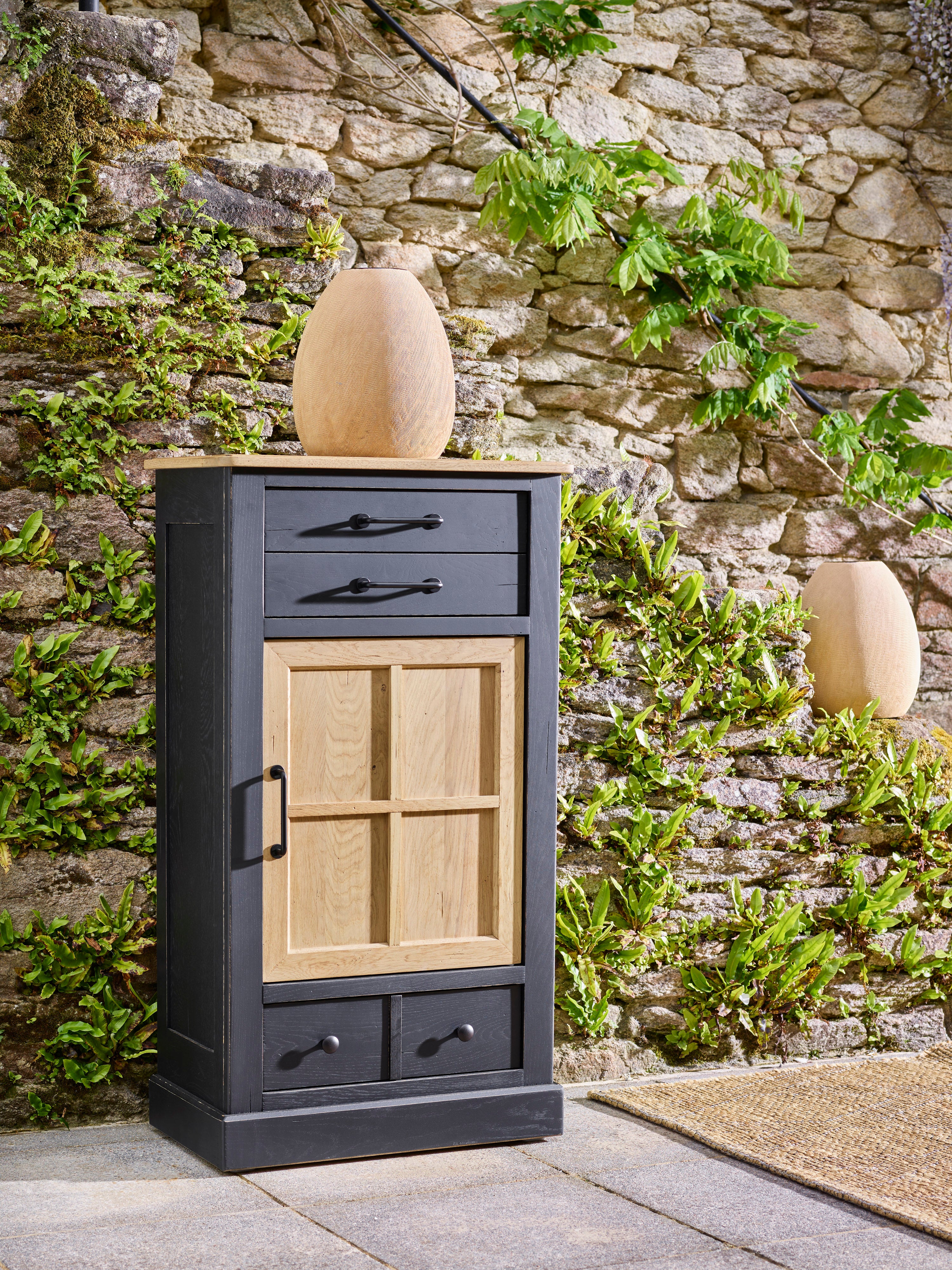Ateliers de Langres Odyssée Chiffonnier 1 porte 2 tiroirs chêne