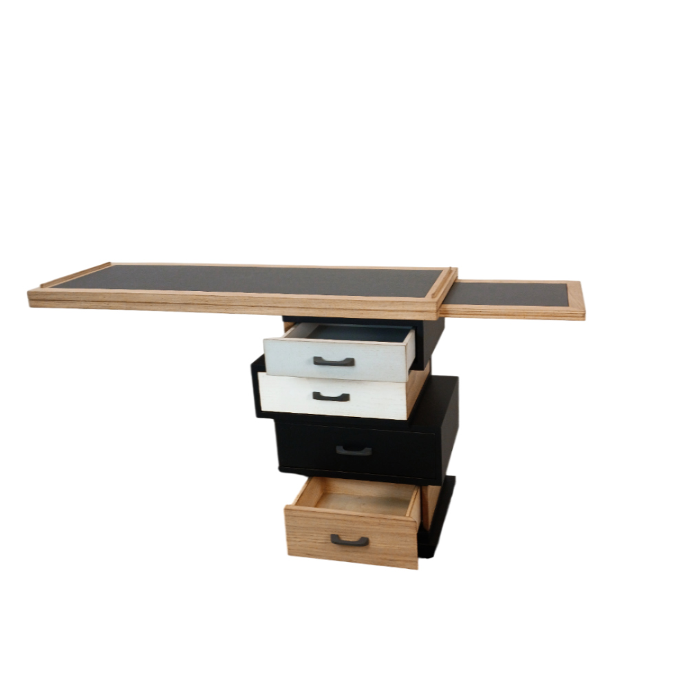 Batel Domino console écritoire CD980 4 tiroirs antiquaire
