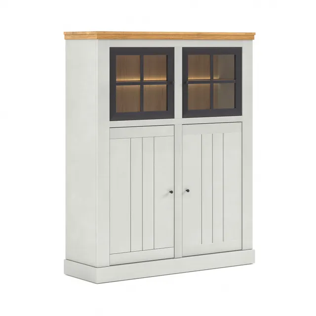 Ateliers de Langres Cosy Cabinet 4 portes chêne avec LED