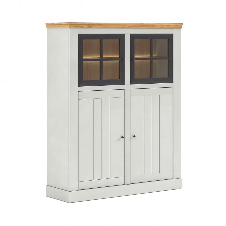 Ateliers de Langres Cosy Cabinet 4 portes chêne avec LED