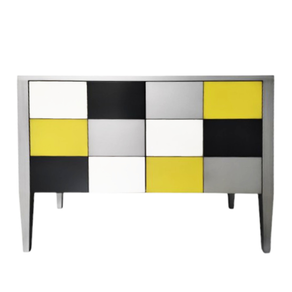 BATEL Multicolore 757 commode basse 3 tiroirs