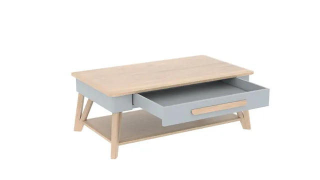 Ateliers de Langres Alva table basse 1 tiroir chêne massif