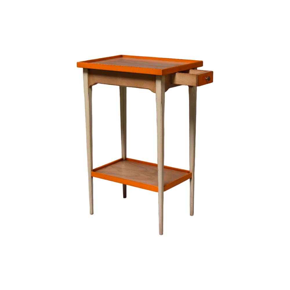 BATEL 502 Petite Table Guéridon Chêne 1 Tiroir