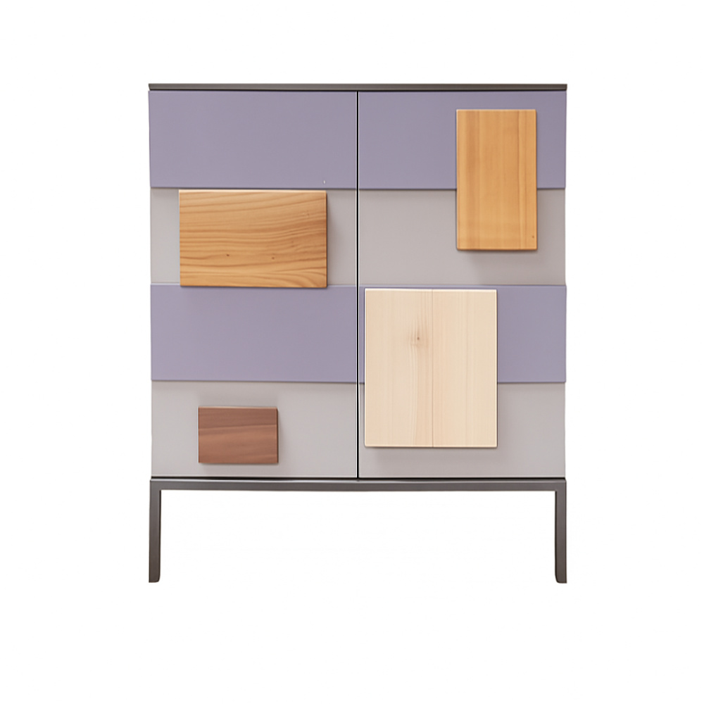 BATEL Quadrik 032 commode 2 portes 75x41 chêne