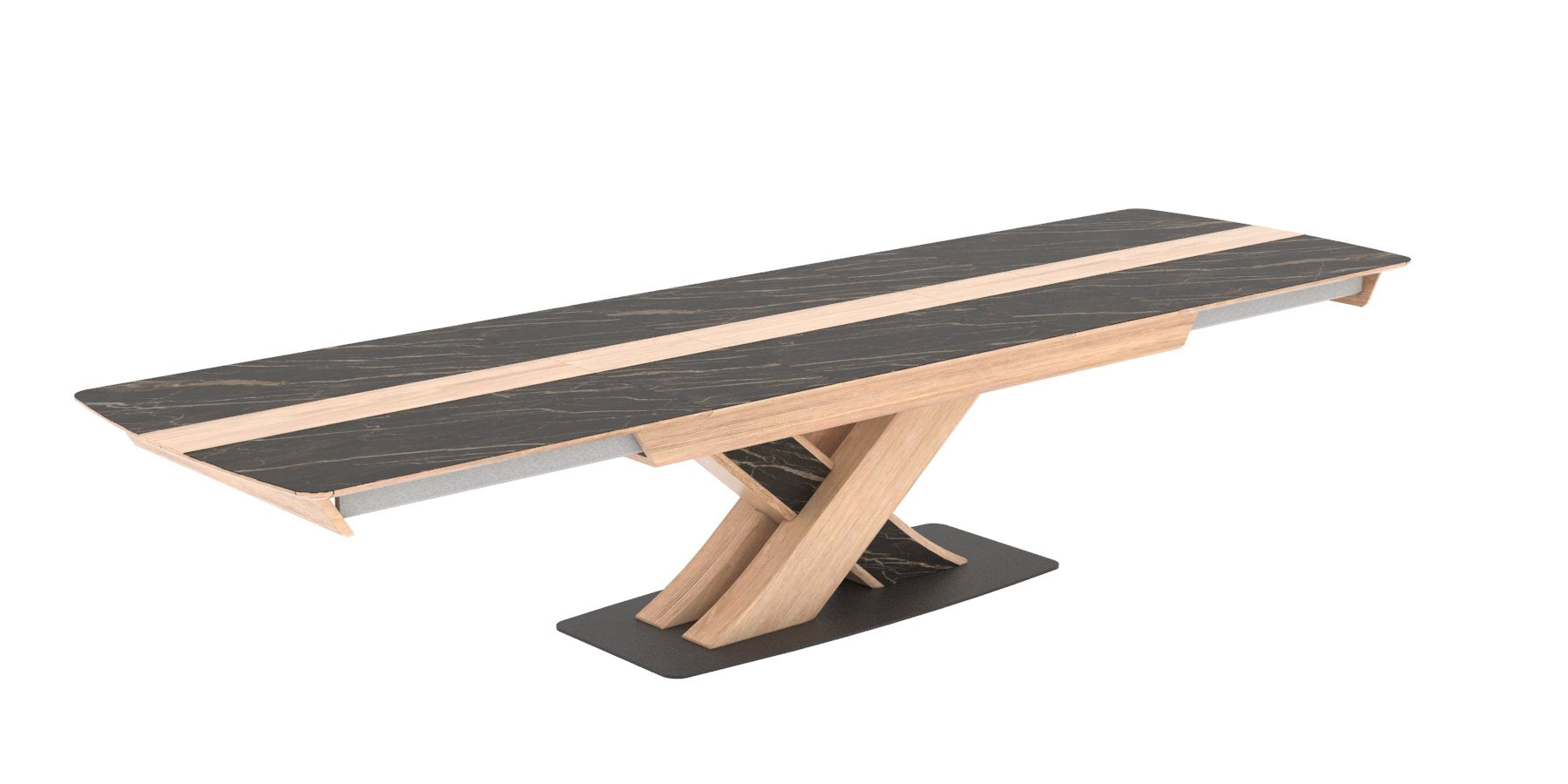 Ateliers de Langres Thales Table chêne 180 rallonge 100 cm