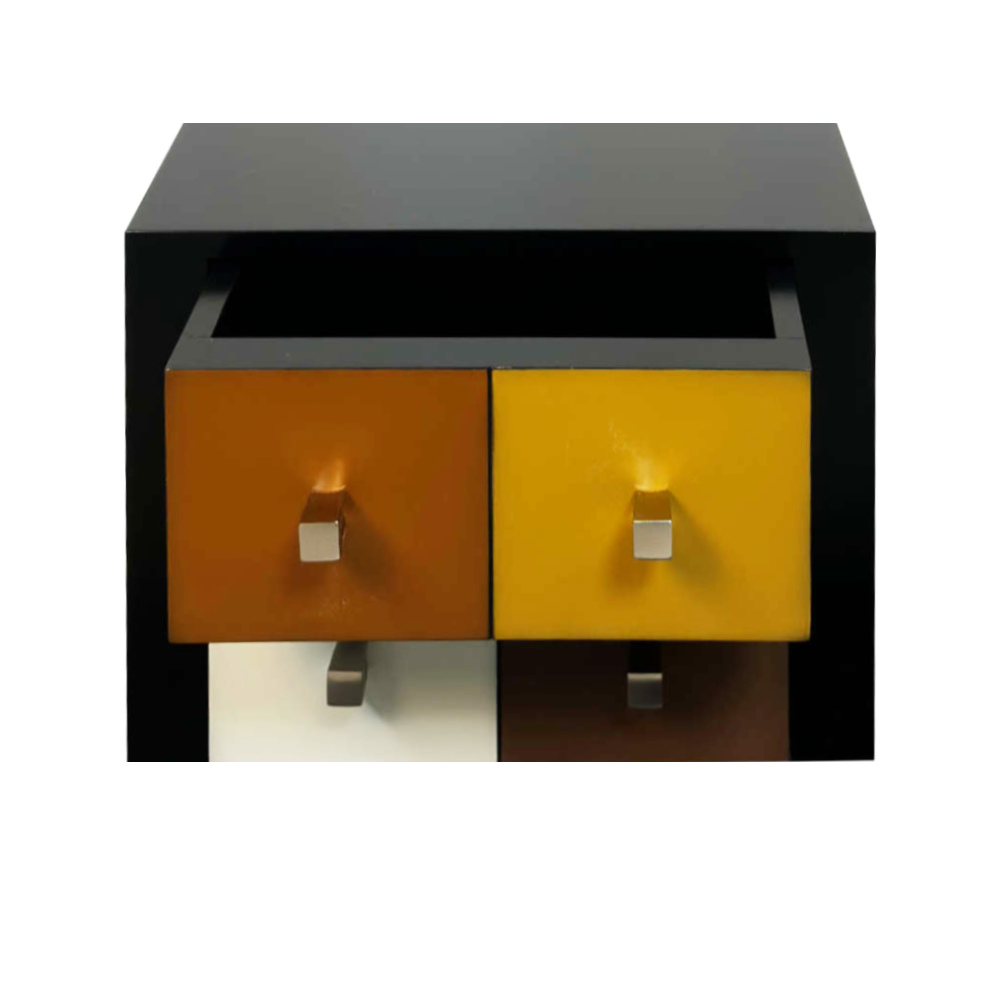 BATEL Multicolore 1002 chevet suspendu 2 tiroirs bois 35cm