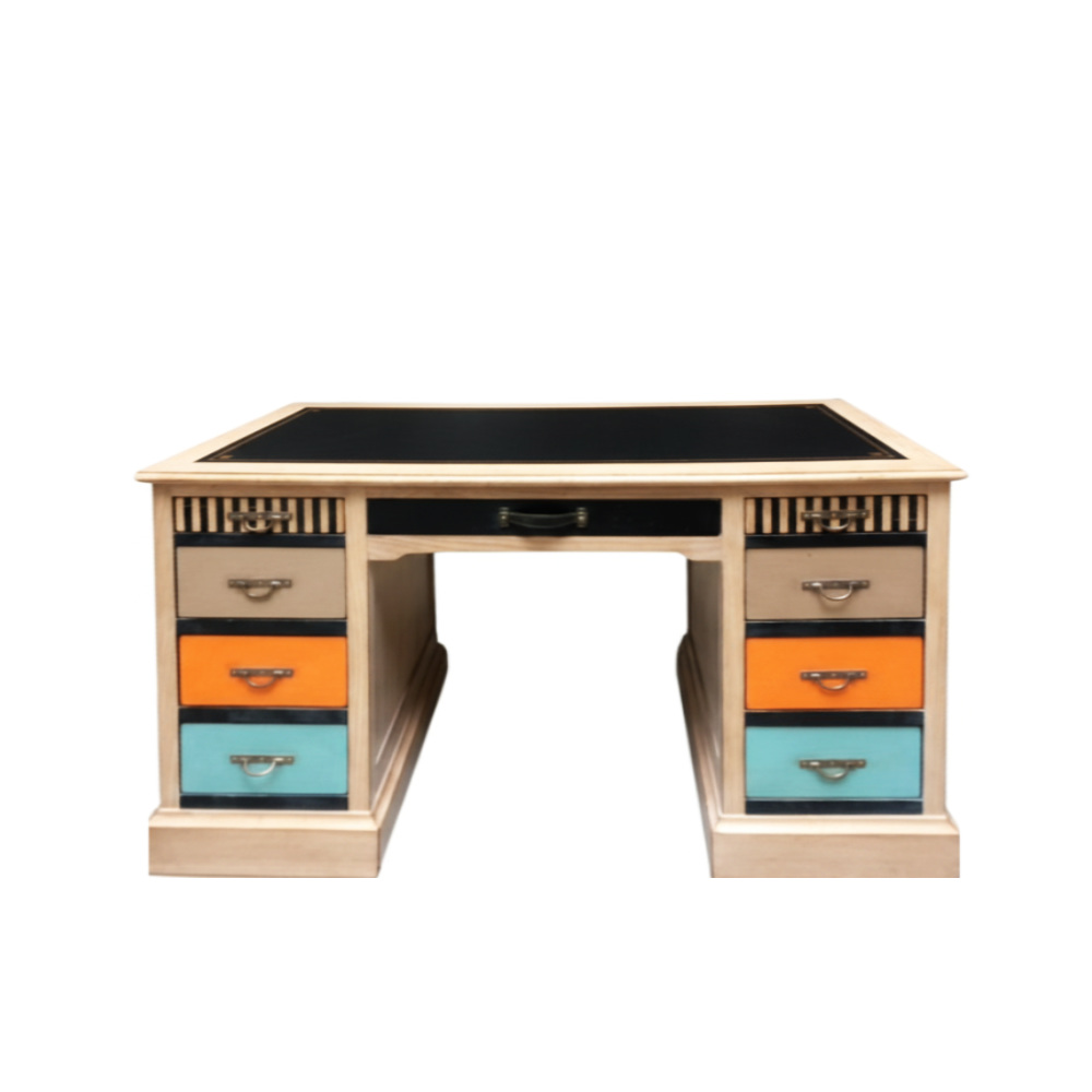 BATEL HP92 bureau chêne 3 tiroirs 140 cm