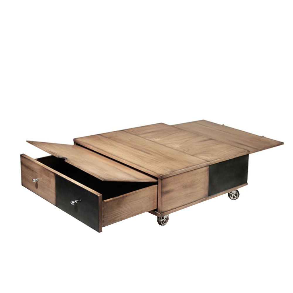 BATEL Divers 259 petite table basse baby rolling box bois