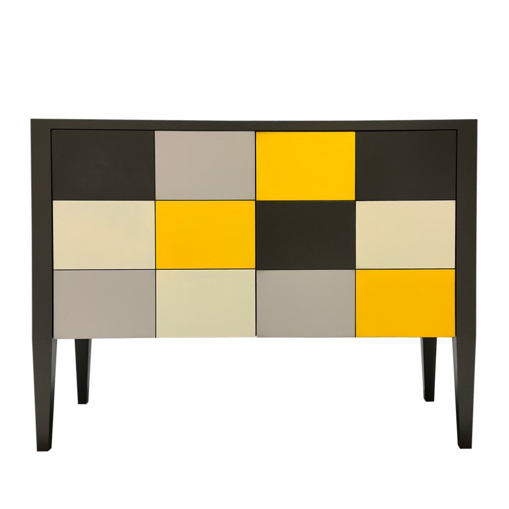 BATEL Multicolore 757P commode basse 2 portes 100 cm