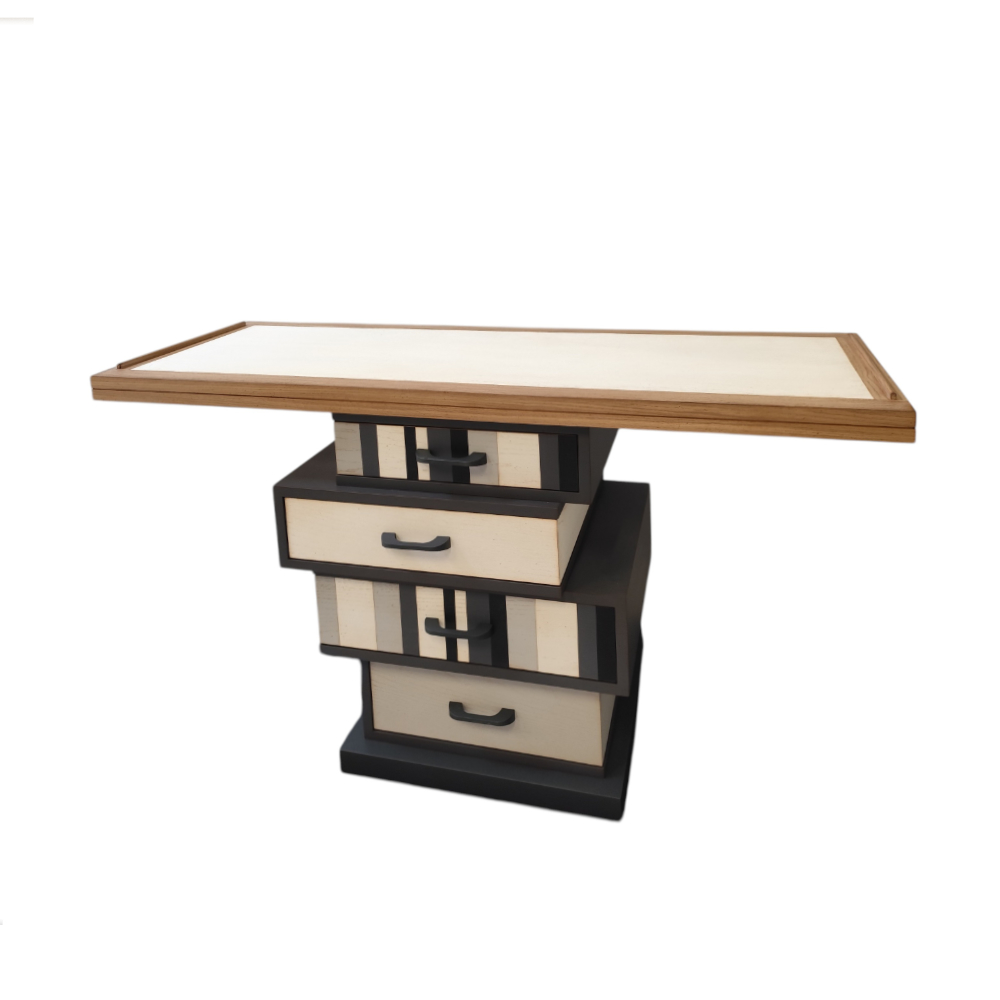 Batel Domino console écritoire CD980 4 tiroirs antiquaire