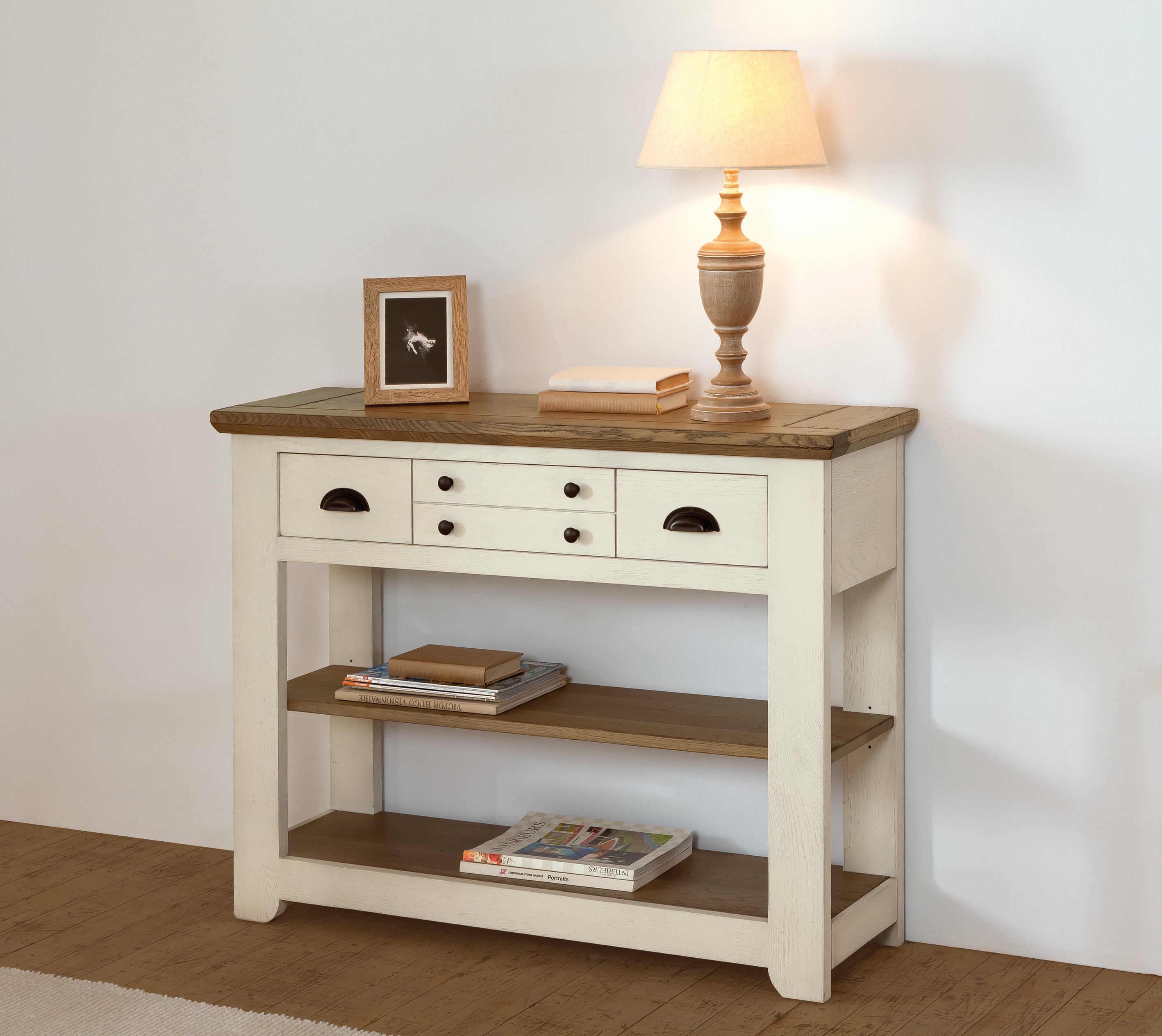 Ateliers de Langres Romance Console 1 tiroir chêne massif