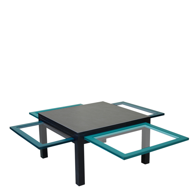 BATEL Divers 763 table basse 4 tablettes verre 74 cm