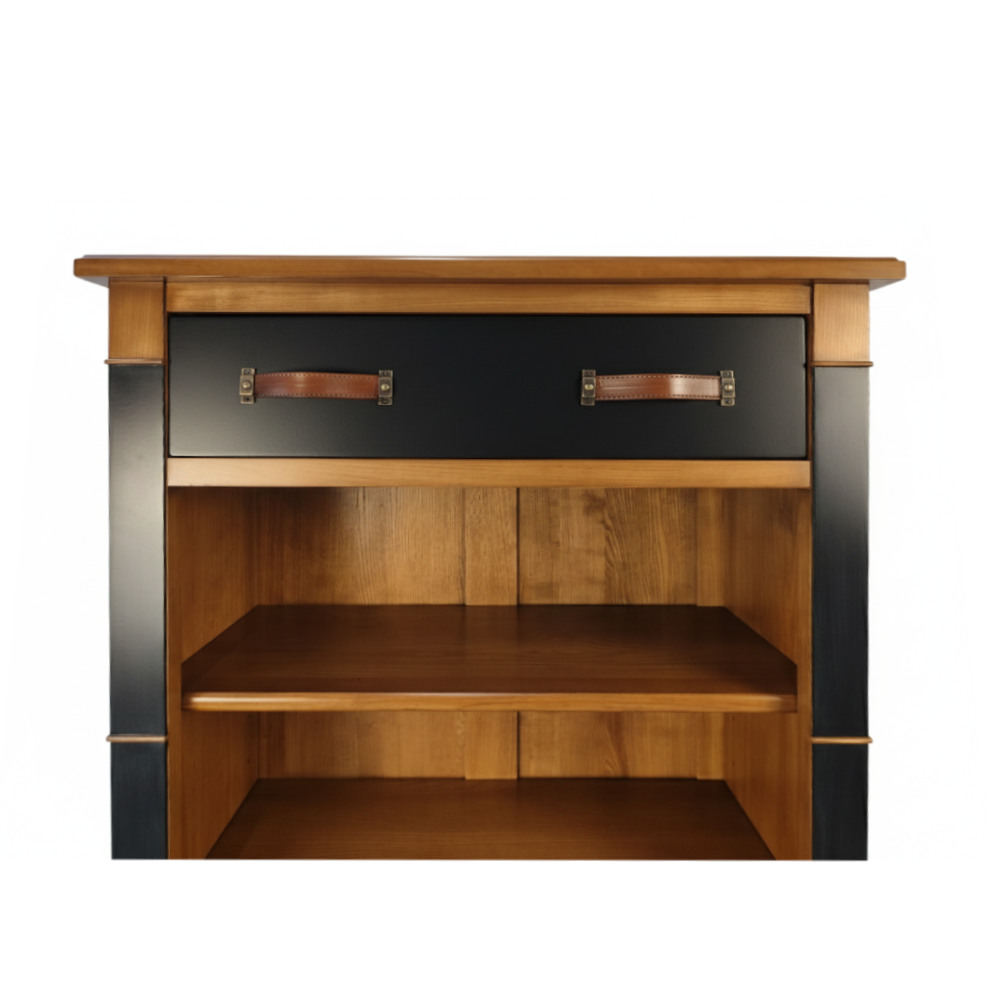 BATEL HP44 bibliothèque bois ouverte 98 cm 2 tiroirs
