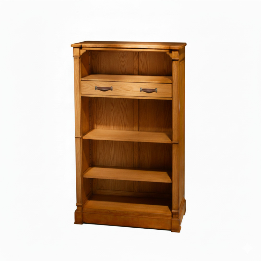 BATEL HP44 bibliothèque bois ouverte 98 cm 2 tiroirs