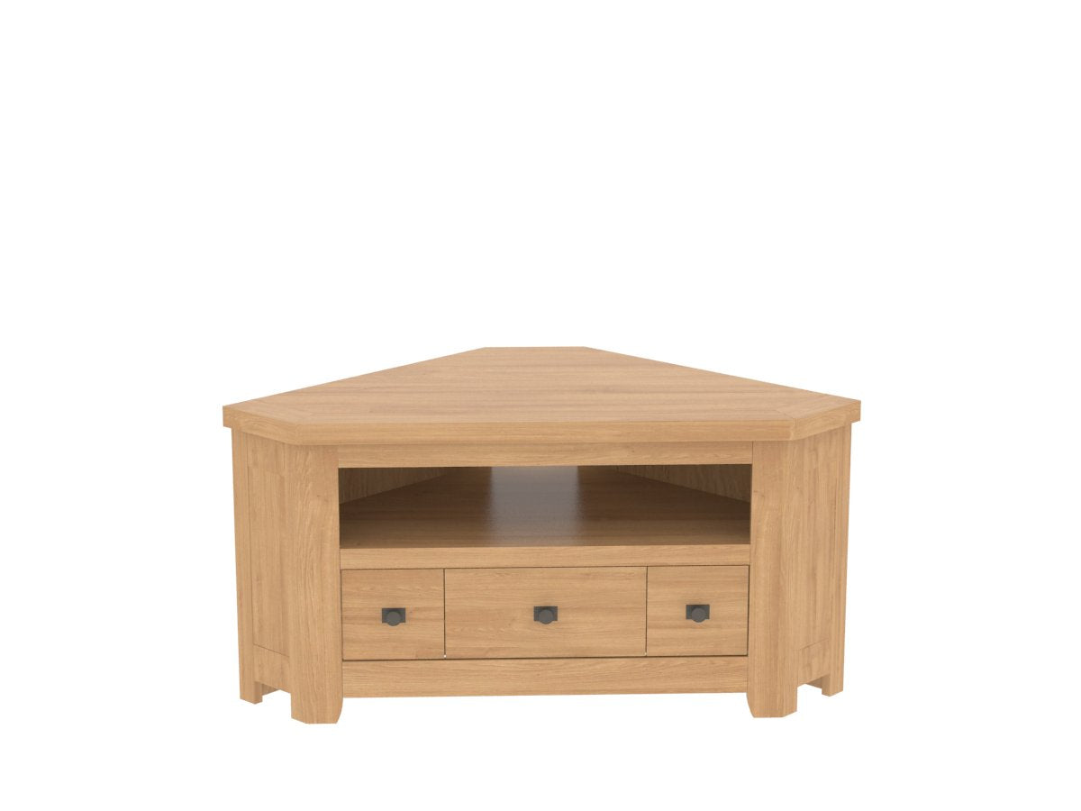 Ateliers de Langres Whitney meuble TV d'angle 1 tiroir 1 niche chêne