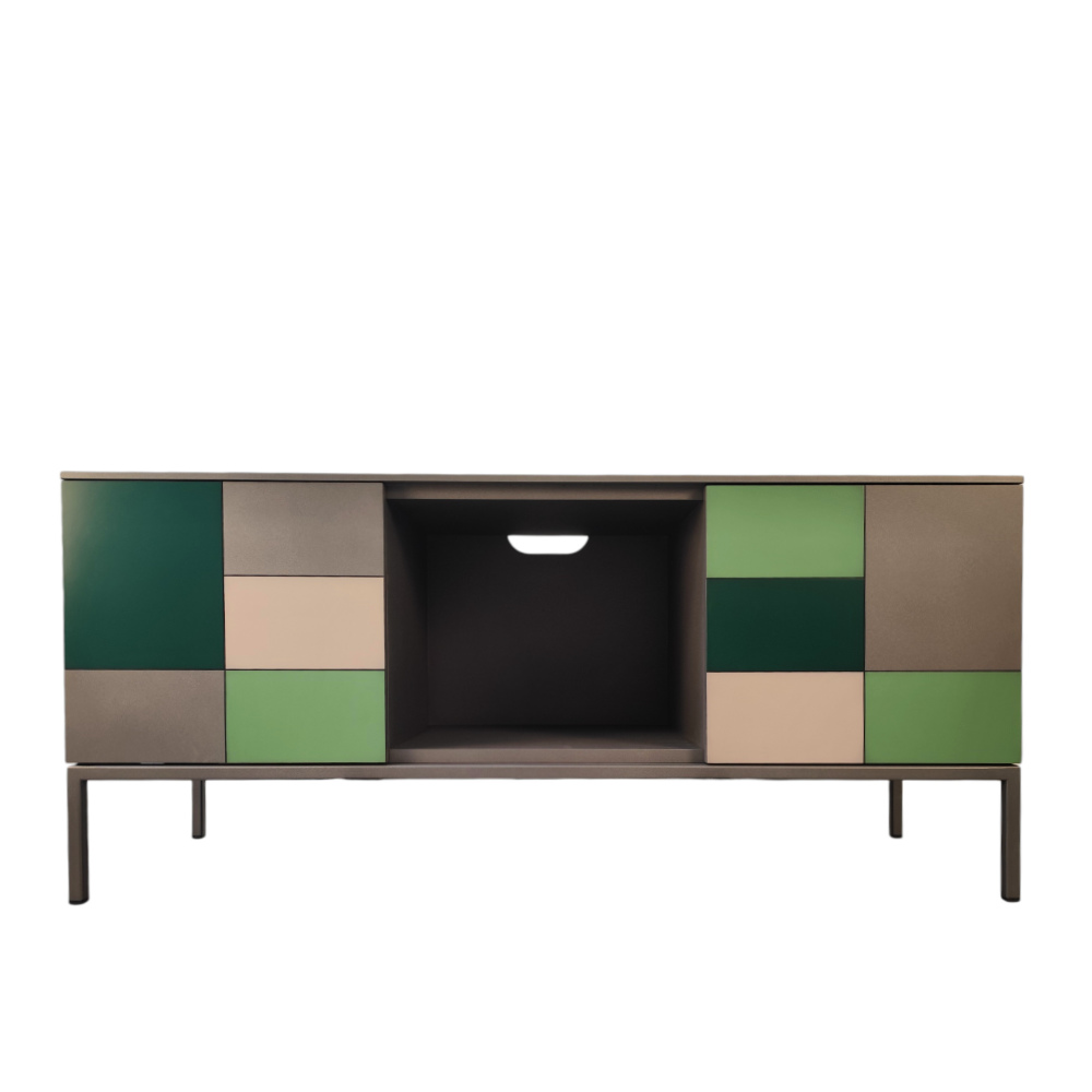BATEL Quadrik 034 meuble TV 130 cm 2 portes bois