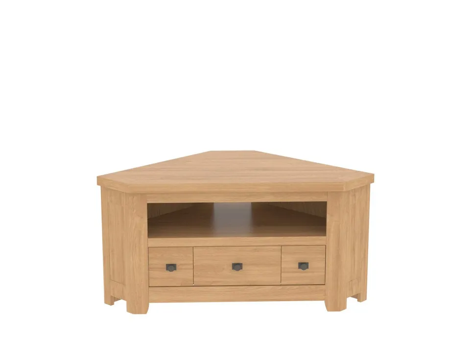 Ateliers de Langres Whitney meuble TV d'angle 1 tiroir 1 niche chêne
