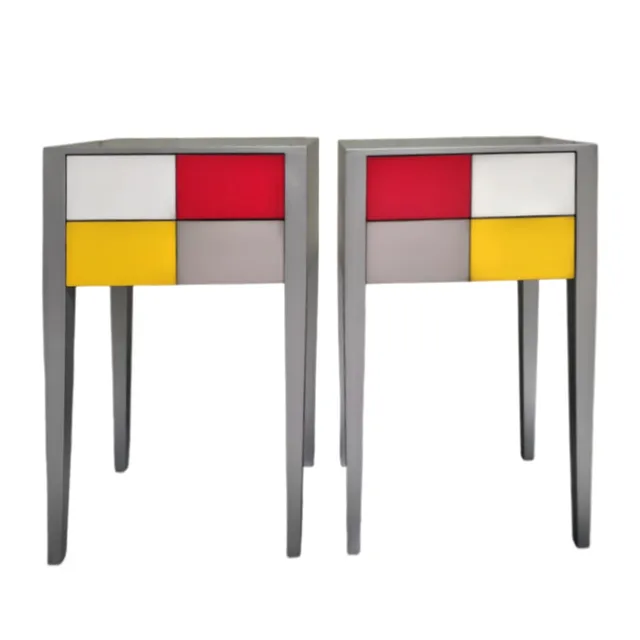 BATEL Multicolore 764 chevet 2 tiroirs 47 cm