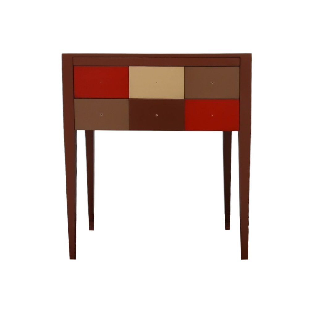 BATEL Multicolore 751 table écritoire 2 tiroirs bois français