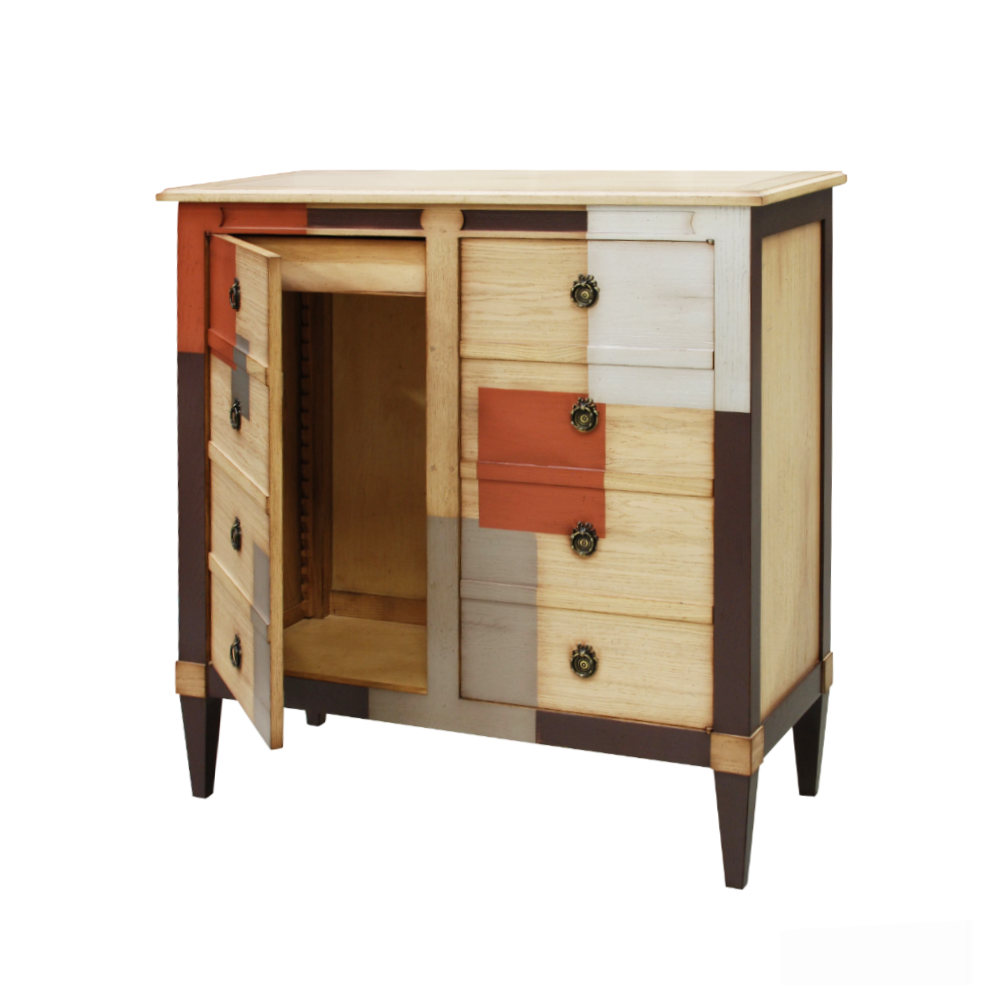 BATEL Trianon 692 Commode haute bois 2 portes
