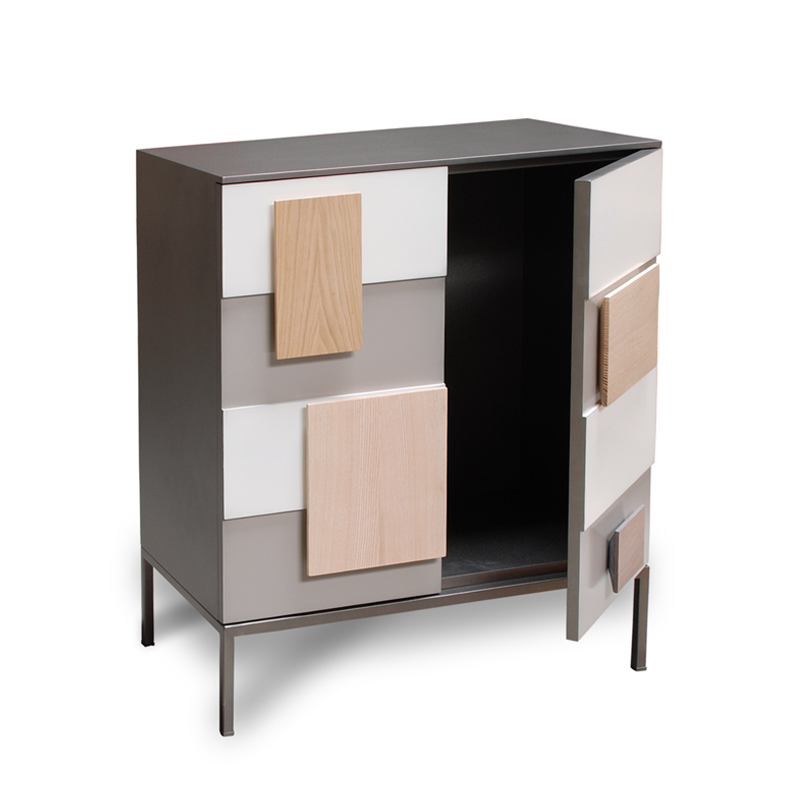 BATEL Quadrik 032 commode 2 portes 75x41 chêne