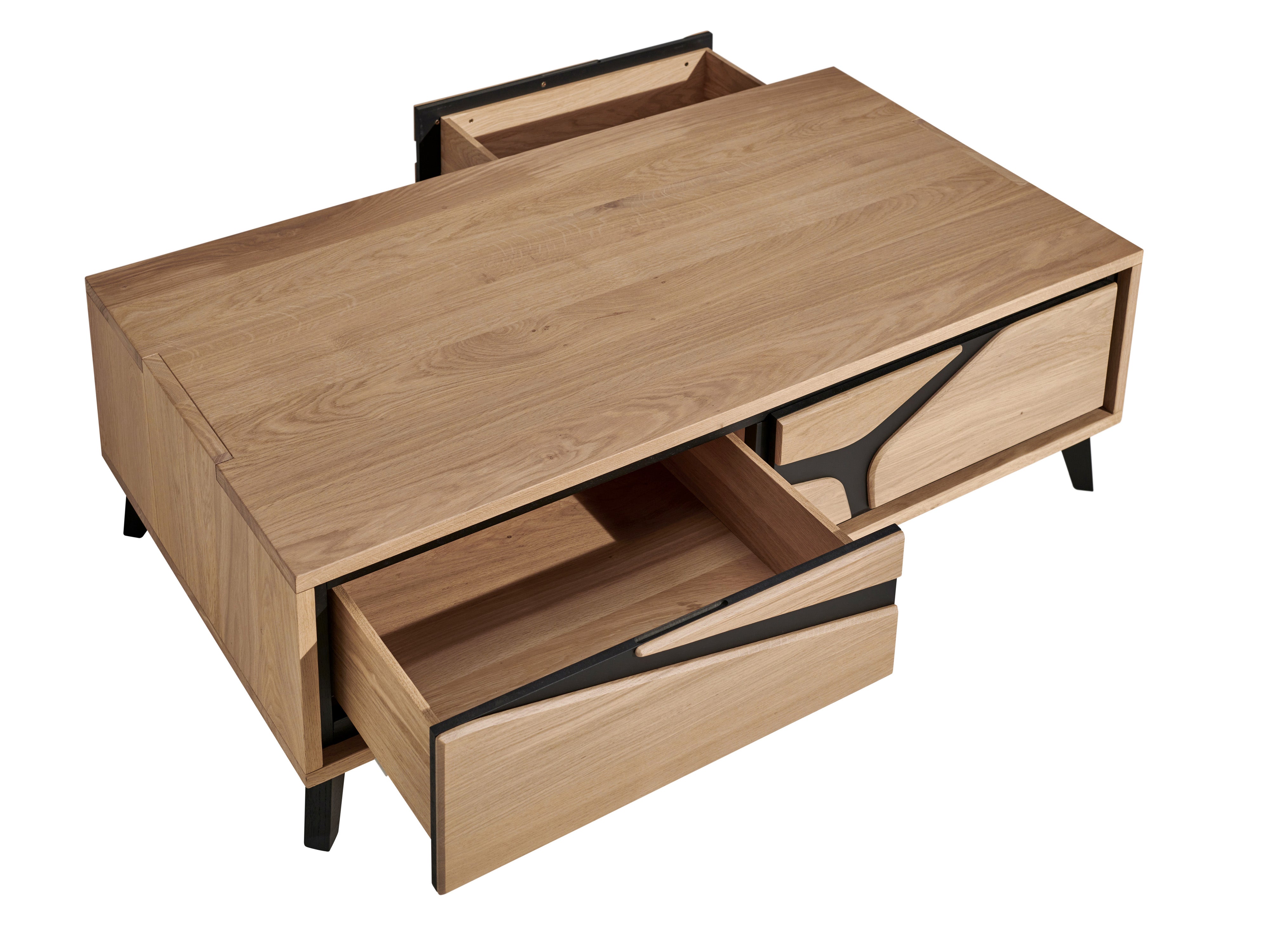 Ateliers de Langres Neo table basse rectangle 2 tiroirs chêne
