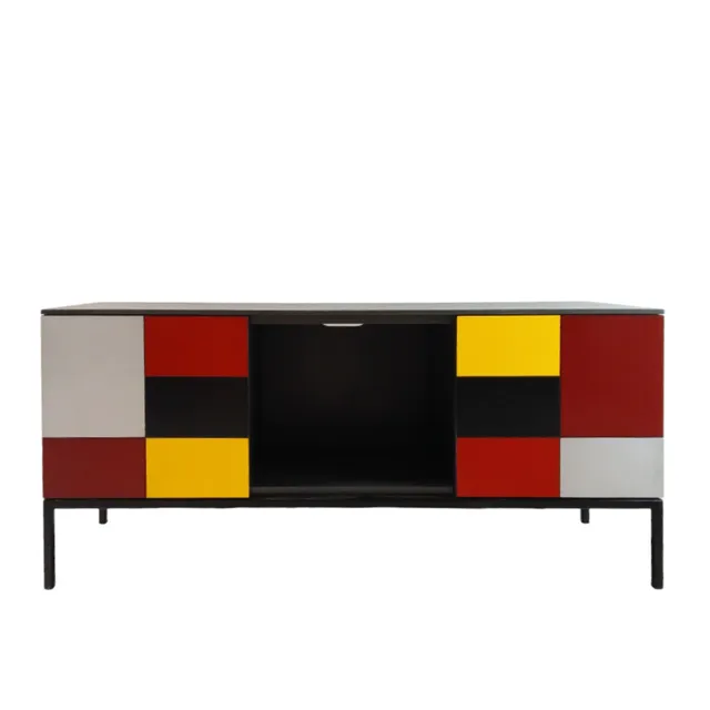 BATEL Quadrik 034 meuble TV 130 cm 2 portes bois