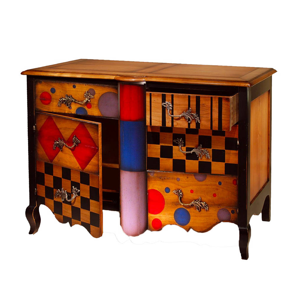 BATEL Arlequin 680 commode bois 130 cm 2 portes