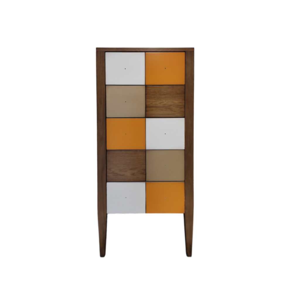 BATEL Multicolore 789 chiffonnier 5 tiroirs bois