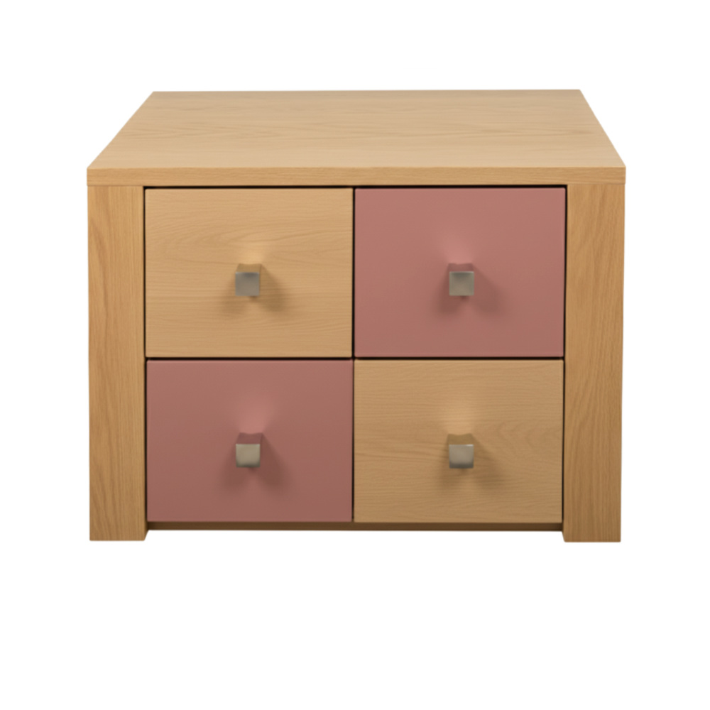 BATEL Multicolore 1002 chevet suspendu 2 tiroirs bois 35cm