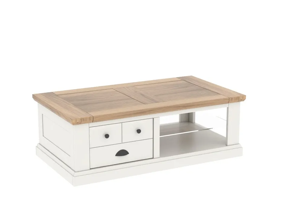 Ateliers de Langres Romance table basse chêne 1 tiroir