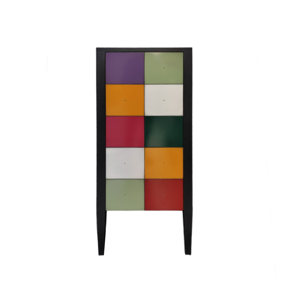 BATEL Multicolore 789 chiffonnier 5 tiroirs bois