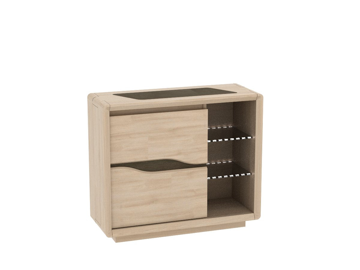 Ateliers de Langres Ceram meuble entrée 1 porte 1 niche chêne