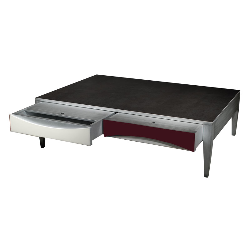 BATEL Ellipse 716 Table basse 120 cm 2 tiroirs
