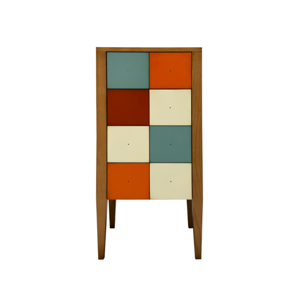 BATEL Multicolore 787TP chiffonnier 1 porte 1 tiroir bois