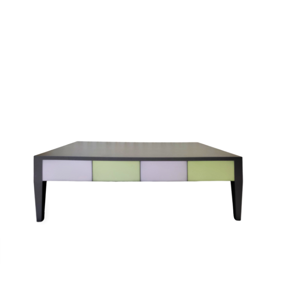 BATEL Multicolore 775 Table basse bois 2 tiroirs