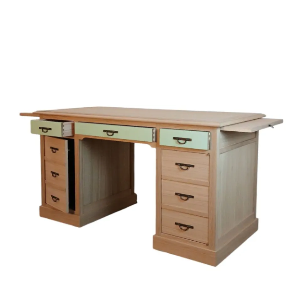 BATEL HP92 bureau chêne 3 tiroirs 140 cm