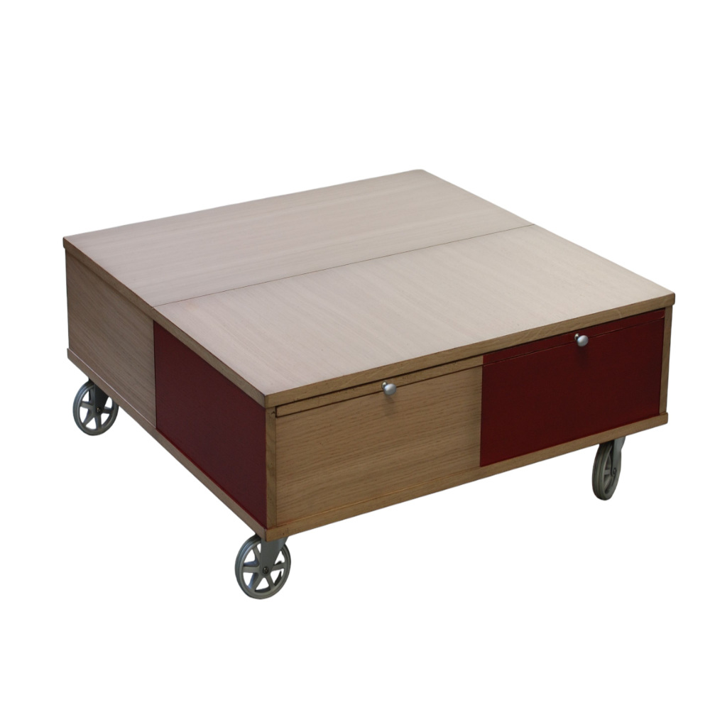 BATEL Divers 259 petite table basse baby rolling box bois