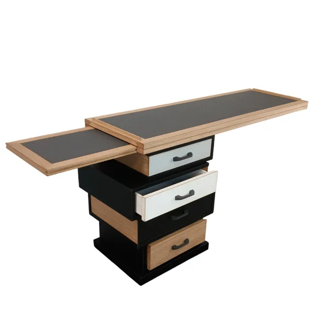 Batel Domino console écritoire CD980 4 tiroirs antiquaire