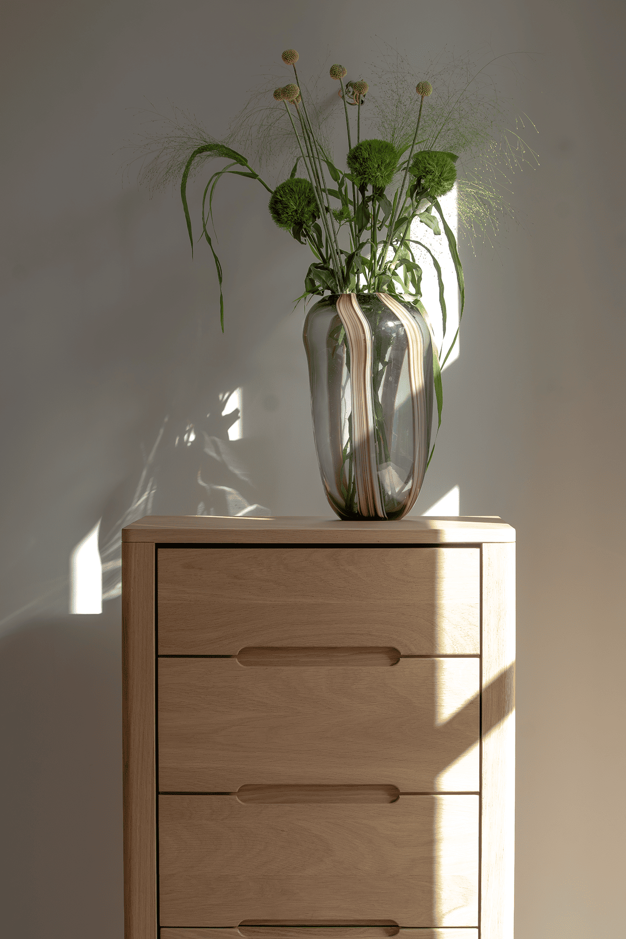 Ateliers de Langres Jade chiffonnier 1 porte 2 tiroirs chêne