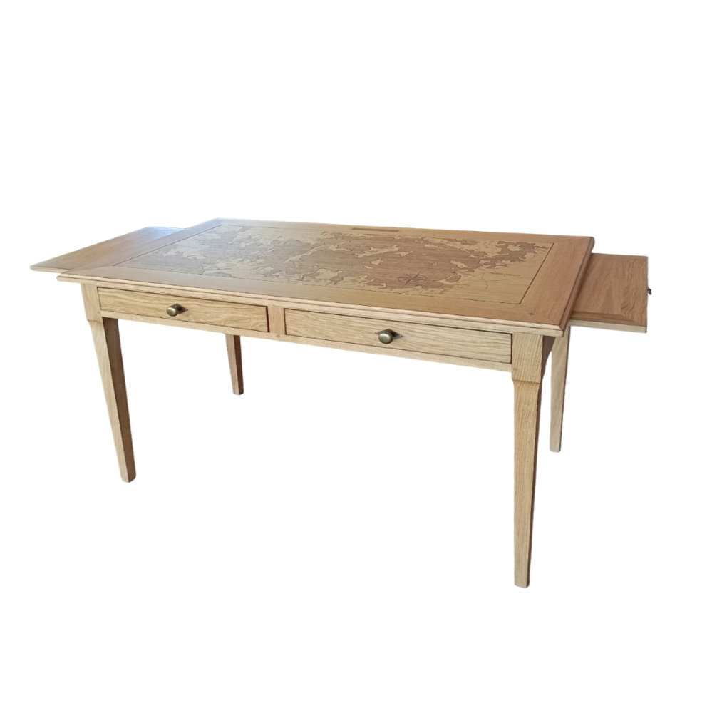 Batel Divers 213 bureau chêne 118 cm 2 tiroirs