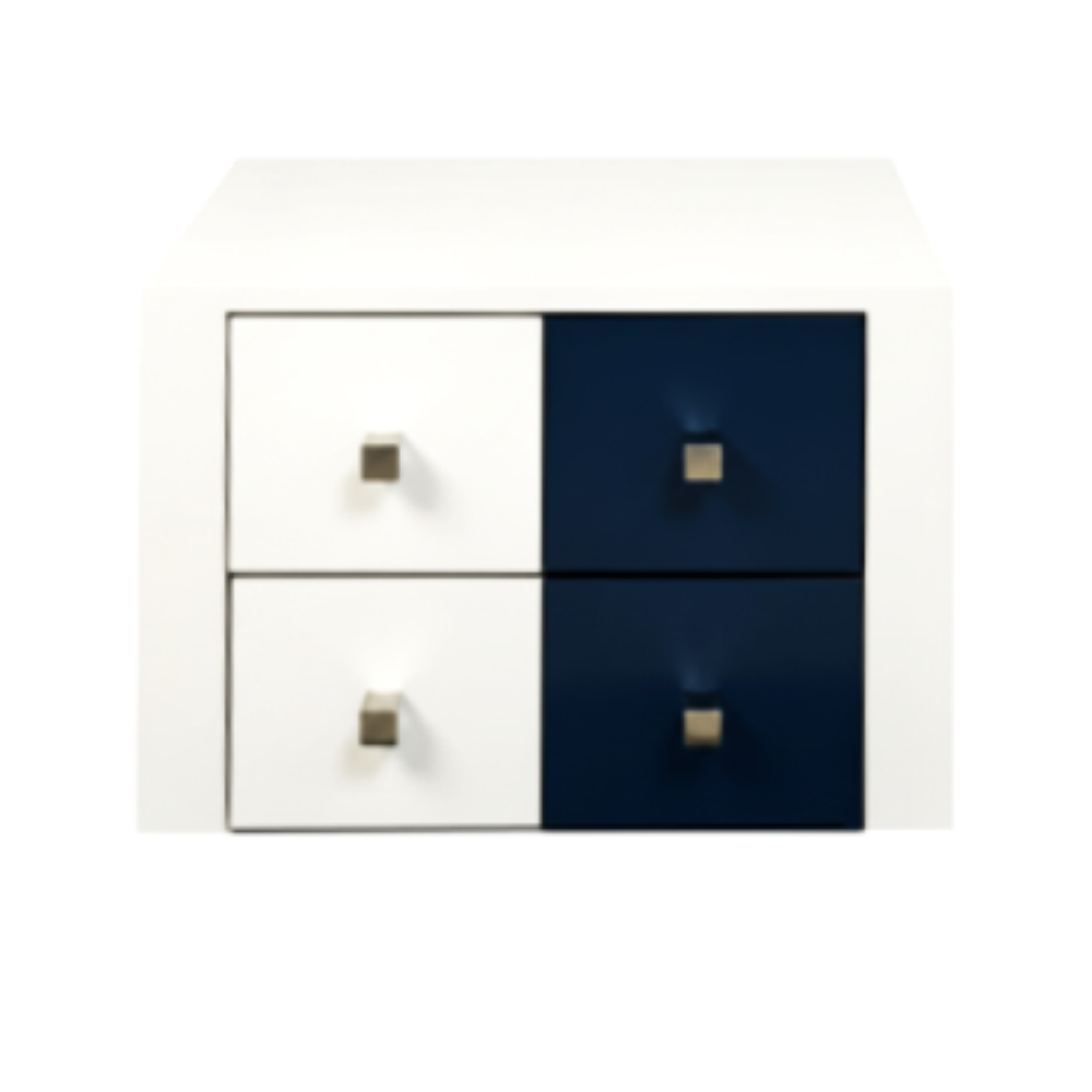 BATEL Multicolore 1002 chevet suspendu 2 tiroirs bois 35cm