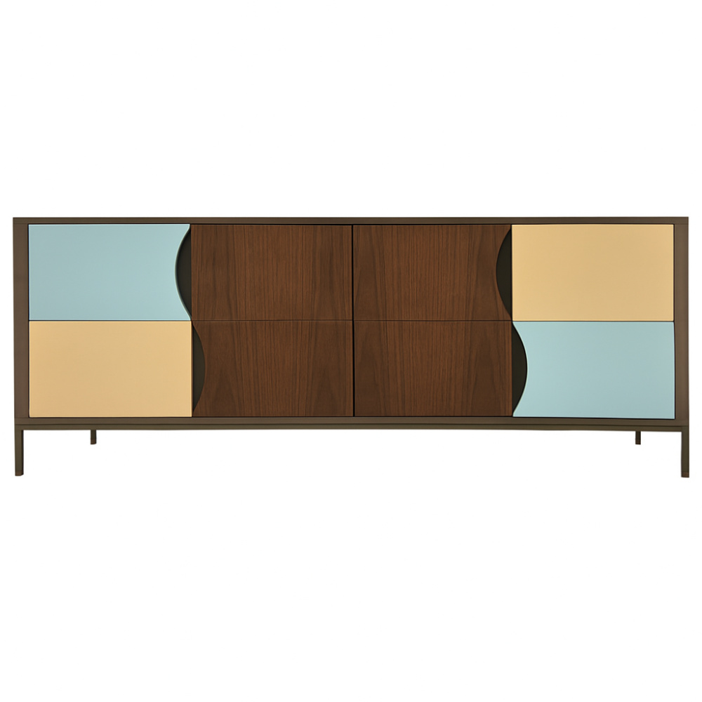 Batel Ellipse enfilade 701 4 portes 210 cm piétement métal