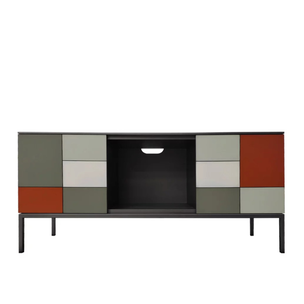 BATEL Quadrik 034 meuble TV 130 cm 2 portes bois