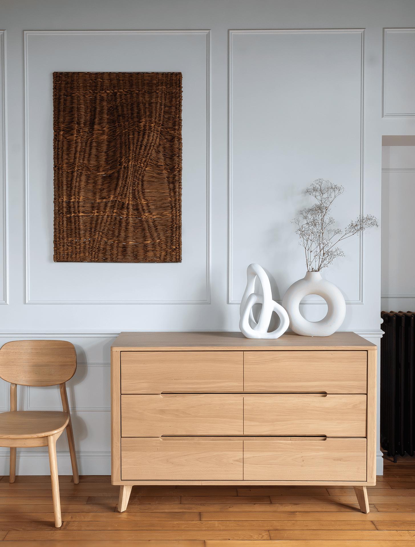 Ateliers de Langres Jade pantalonnière 3 tiroirs chêne massif