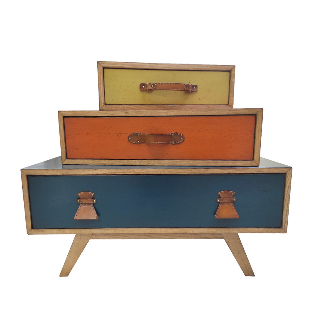 BATEL Les Voyageuses 805 commode 3 tiroirs 90x50