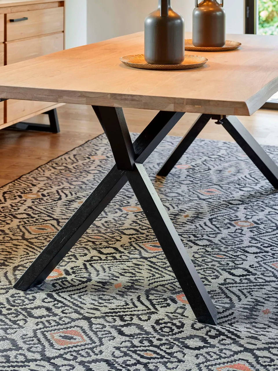 Ateliers de Langres Hudson Nomade table 160 cm plateau Arbre chêne