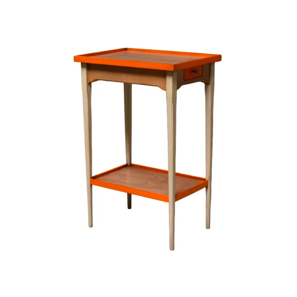 BATEL 502 Petite Table Guéridon Chêne 1 Tiroir