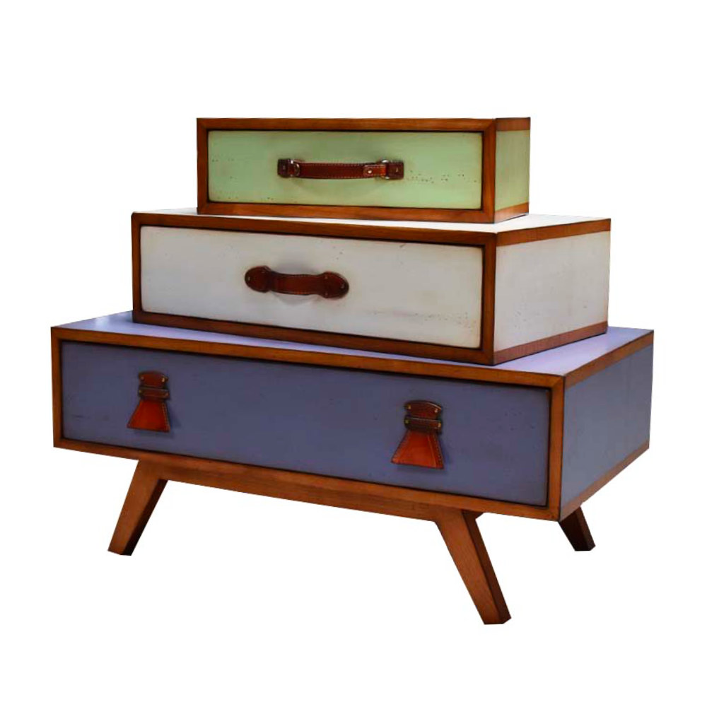 BATEL Les Voyageuses 805 commode 3 tiroirs 90x50